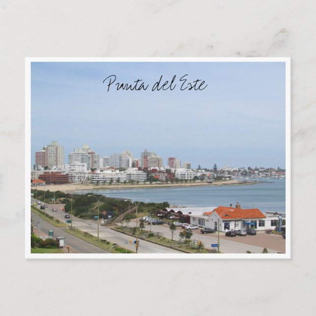 punta beach town uruguay postcard (Front)