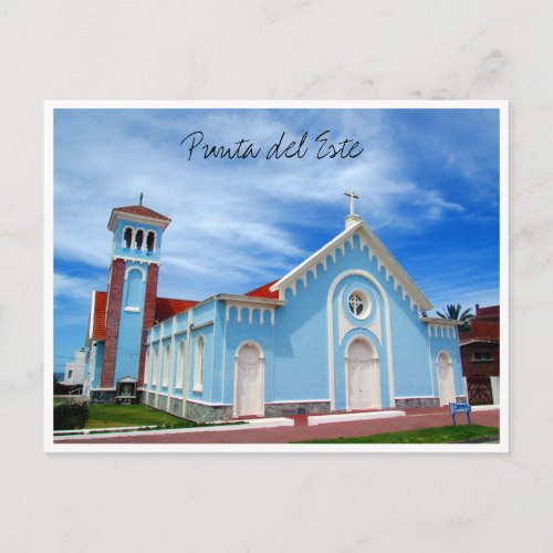 punta blue church postcard