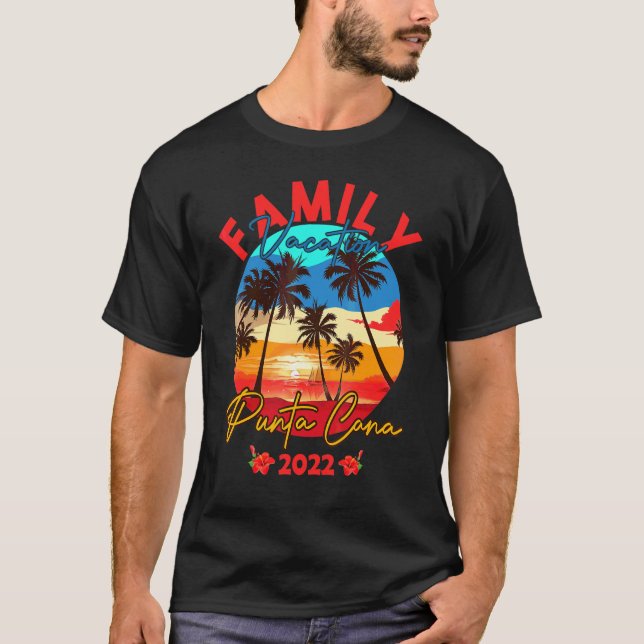 Punta Cana 2022 Dominican Vacation Matching Family T-Shirt (Front)