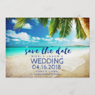 Punta Cana Beach Destination Wedding Save Dates Save The Date