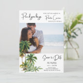 Punta Cana Beach Destination Wedding Save The Date (Standing Front)