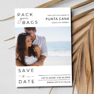 Punta Cana Beach Destination Wedding Save The Date