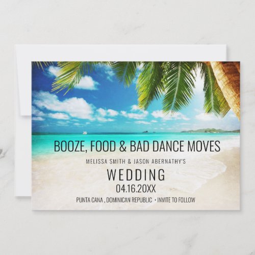 Punta Cana Beach Destination Wedding  Save The Date