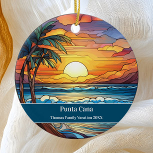Punta Cana Beach Vacation Ceramic Ornament