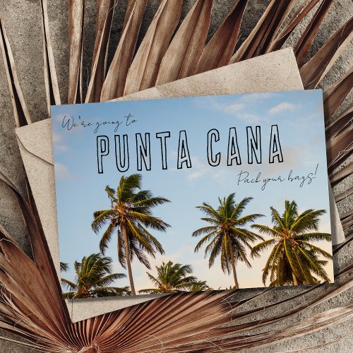 Punta Cana Beach Wedding Save the Date Announcement