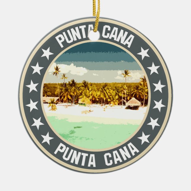 Punta Cana                                         Ceramic Ornament (Front)