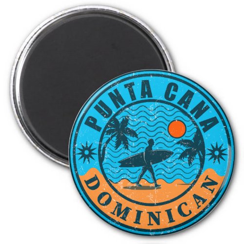 Punta Cana Dominican _ Family Vacation Vintage 60s Magnet