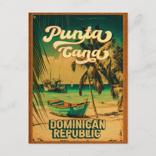 Punta Cana Dominican _ Family Vacation Vintage 60s Postcard