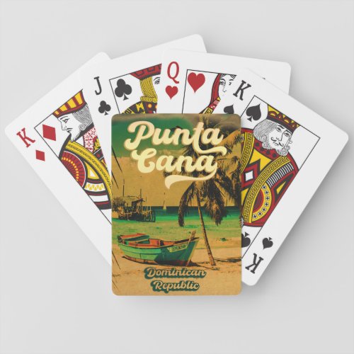 Punta Cana Dominican Palm Tree Beach Vintage Playing Cards