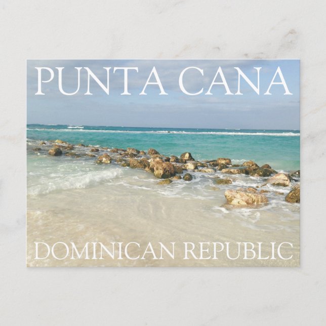 Punta Cana Dominican Republic Beach and Waves Postcard (Front)