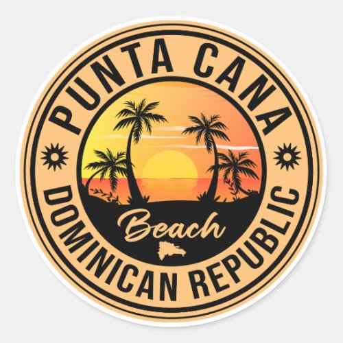 Punta Cana Dominican Republic Classic Round Sticker