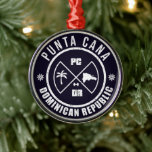 Punta Cana Dominican Republic - Distressed Metal Ornament<br><div class="desc">Punta Cana Dominican beaches. This retro vintage design is for surfing ,  camping. vacation retro design. You can give it as a Christmas gift to all bay and beach lovers.</div>