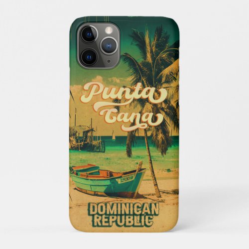 Punta Cana Dominican Republic Family Souvenir 80s iPhone 11 Pro Case