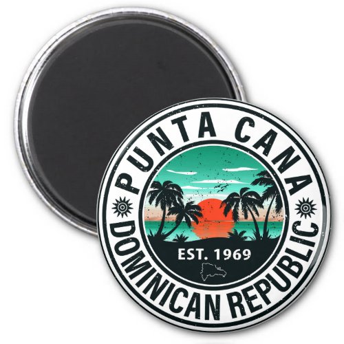 Punta Cana Dominican Republic Family Souvenir 80s Magnet