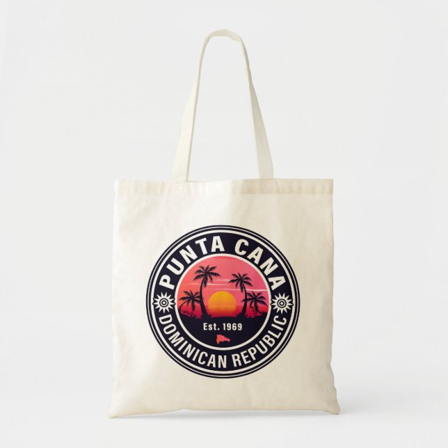 Punta Cana Dominican Republic Family Souvenir 80s Tote Bag (Front)