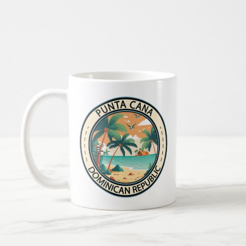 Punta Cana Dominican Republic Hut Badge Coffee Mug