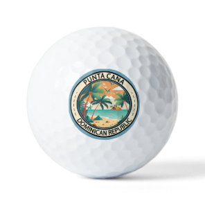 Punta Cana Dominican Republic Hut Badge Golf Balls