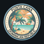 Punta Cana Dominican Republic Hut Badge Magnet<br><div class="desc">Punta Cana vector art design. The Bávaro area and Punta Cana combine to form what's known as La Costa del Coco,  or the Coconut Coast,  an area of lavish,  all-inclusive resorts.</div>
