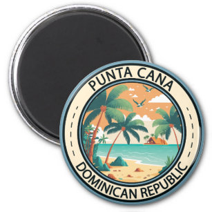 Punta Cana Dominican Republic Hut Badge Magnet