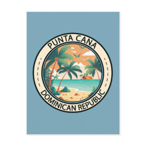 Punta Cana Dominican Republic Hut Badge Postcard