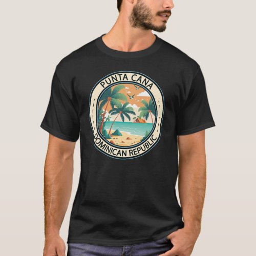 Punta Cana Dominican Republic Hut Badge T_Shirt
