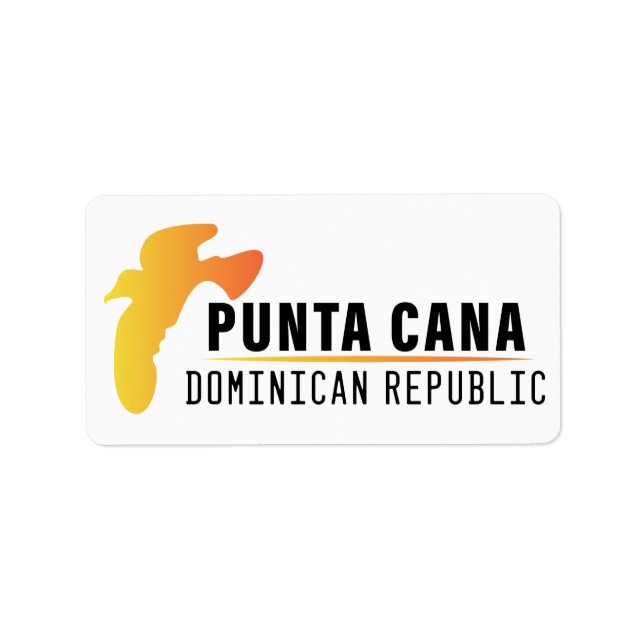 Punta Cana Dominican Republic - Retro Souvenir 60s Label (Front)