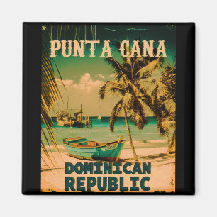 Punta Cana Dominican Republic - Retro Souvenir 80s Magnet