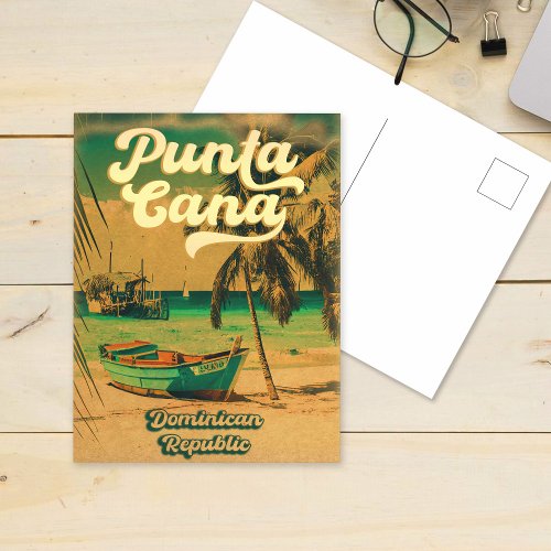 Punta Cana Dominican Republic _ Retro Souvenir 80s Postcard
