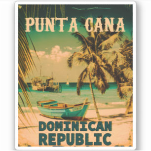 Punta Cana Dominican Republic - Retro Souvenir 80s Sticker