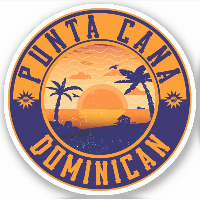 Punta Cana Dominican Republic - Retro Souvenir 80s Sticker (Front)