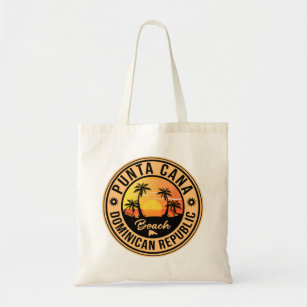 80s aesthetic retro futuristic beach design tote bag