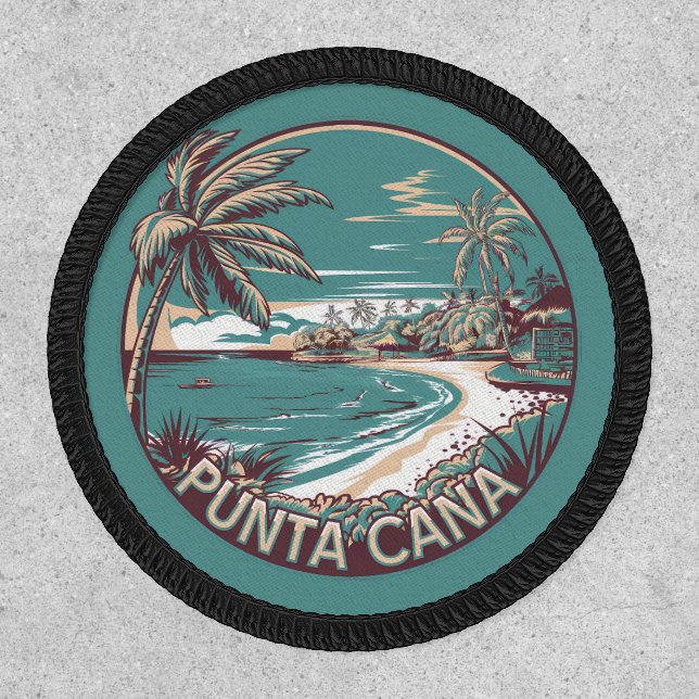 Punta Cana Dominican Republic Travel Art Badge (Front)