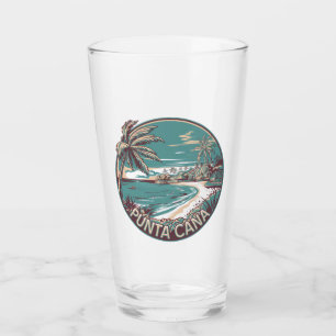 Punta Cana Dominican Republic Travel Art Badge Glass