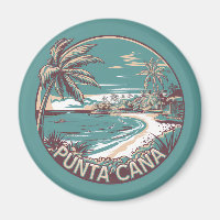 Punta Cana Dominican Republic Travel Art Badge