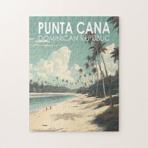Punta Cana Dominican Republic Travel Art Vintage Jigsaw Puzzle
