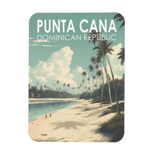 Punta Cana Dominican Republic Travel Art Vintage Magnet
