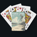 Punta Cana Dominican Republic Travel Art Vintage Poker Cards<br><div class="desc">Punta Cana vector art design. The Bávaro area and Punta Cana combine to form what's known as La Costa del Coco,  or the Coconut Coast,  an area of lavish,  all-inclusive resorts.</div>