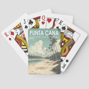 Punta Cana Dominican Republic Travel Art Vintage Poker Cards