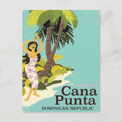 Punta Cana Dominican Republic Travel poster Postcard