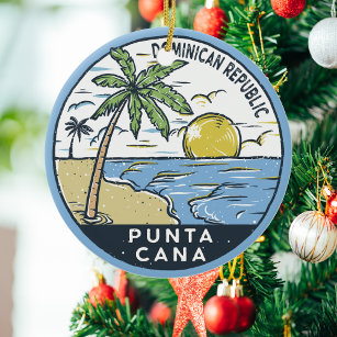 Punta Cana Dominican Republic Vintage Ceramic Ornament