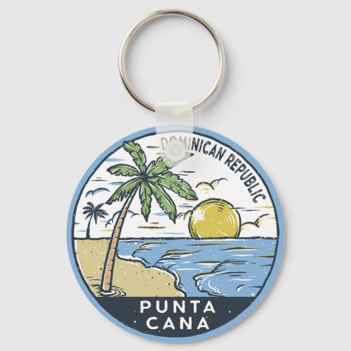 Punta Cana Dominican Republic Vintage Keychain