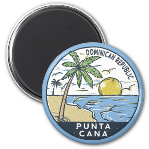Punta Cana Dominican Republic Vintage Magnet