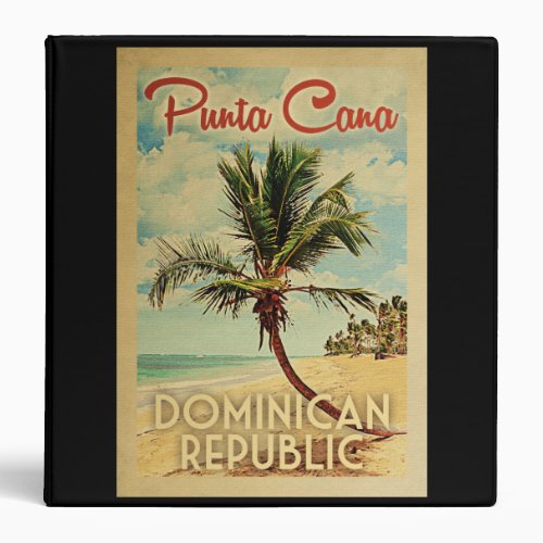 Punta Cana Dominican Republic Vintage Travel 3 Ring Binder