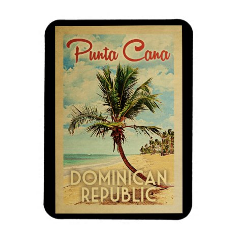 Punta Cana Dominican Republic Vintage Travel Magnet