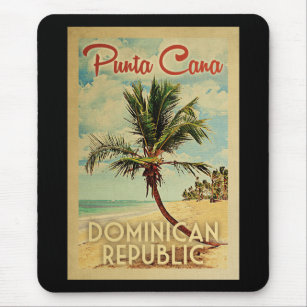 Punta Cana Dominican Republic Vintage Travel Mouse Pad
