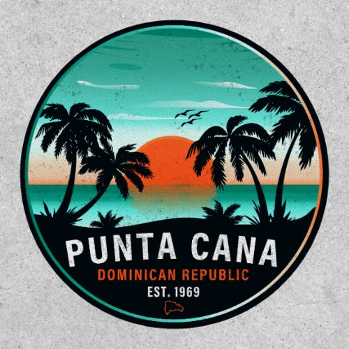 Punta Cana Dominican Retro Sunset Souvenir 60s Patch