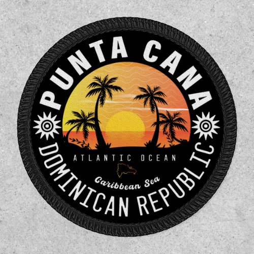 Punta Cana Dominican Retro Sunset Souvenir 60s Patch