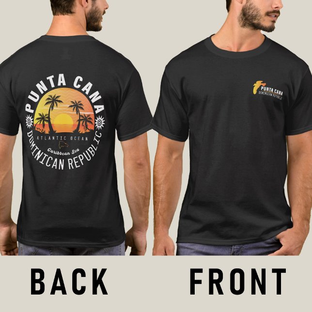 Punta Cana Dominican Retro Sunset Souvenir 60s T-Shirt (Creator Uploaded)