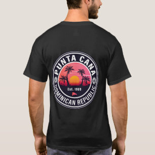 Punta Cana Dominican Retro Sunset Souvenirs 60s T-Shirt