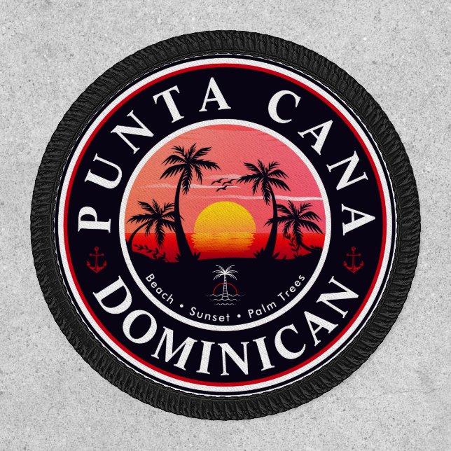 Punta Cana Dominican Travel Family Vacation Sunset Patch (Front)